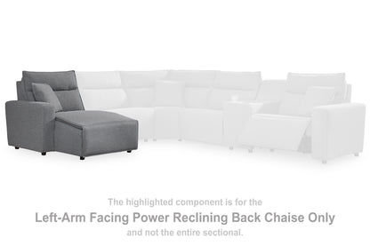 Cape Furniture Outlet - Ashley Furniture - ModMax II Sectional - LAF Press Back Power Chaise / Salt and Pepper - 6590679