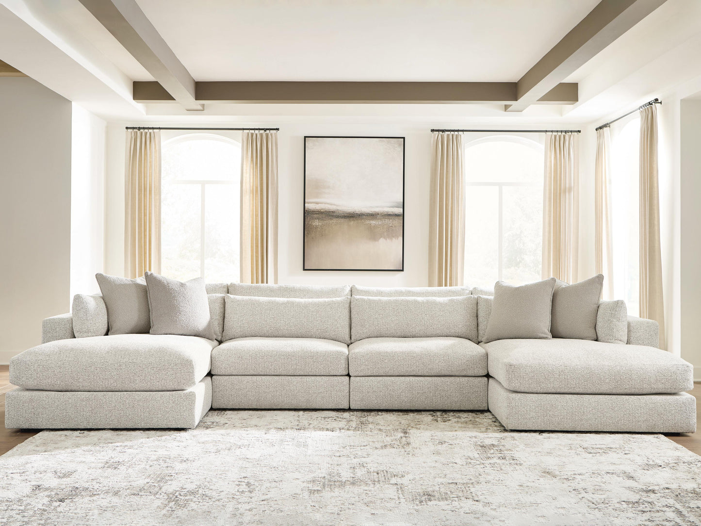 Cape Furniture Outlet - Ashley Furniture - Ashbourne Estate Sectional - RAF 4-Piece Double Chaise Sectional - PC66004S9