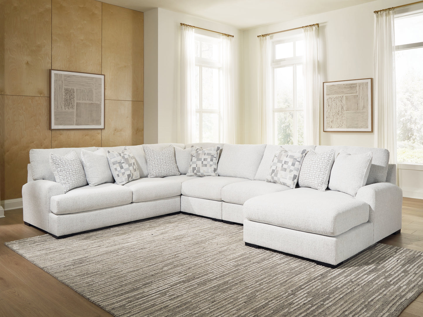 Cape Furniture Outlet - Ashley Furniture - Misty-Lakes 5-Piece Sectional with Chaise - 5-Piece Sectional with Chaise - PC66906S11