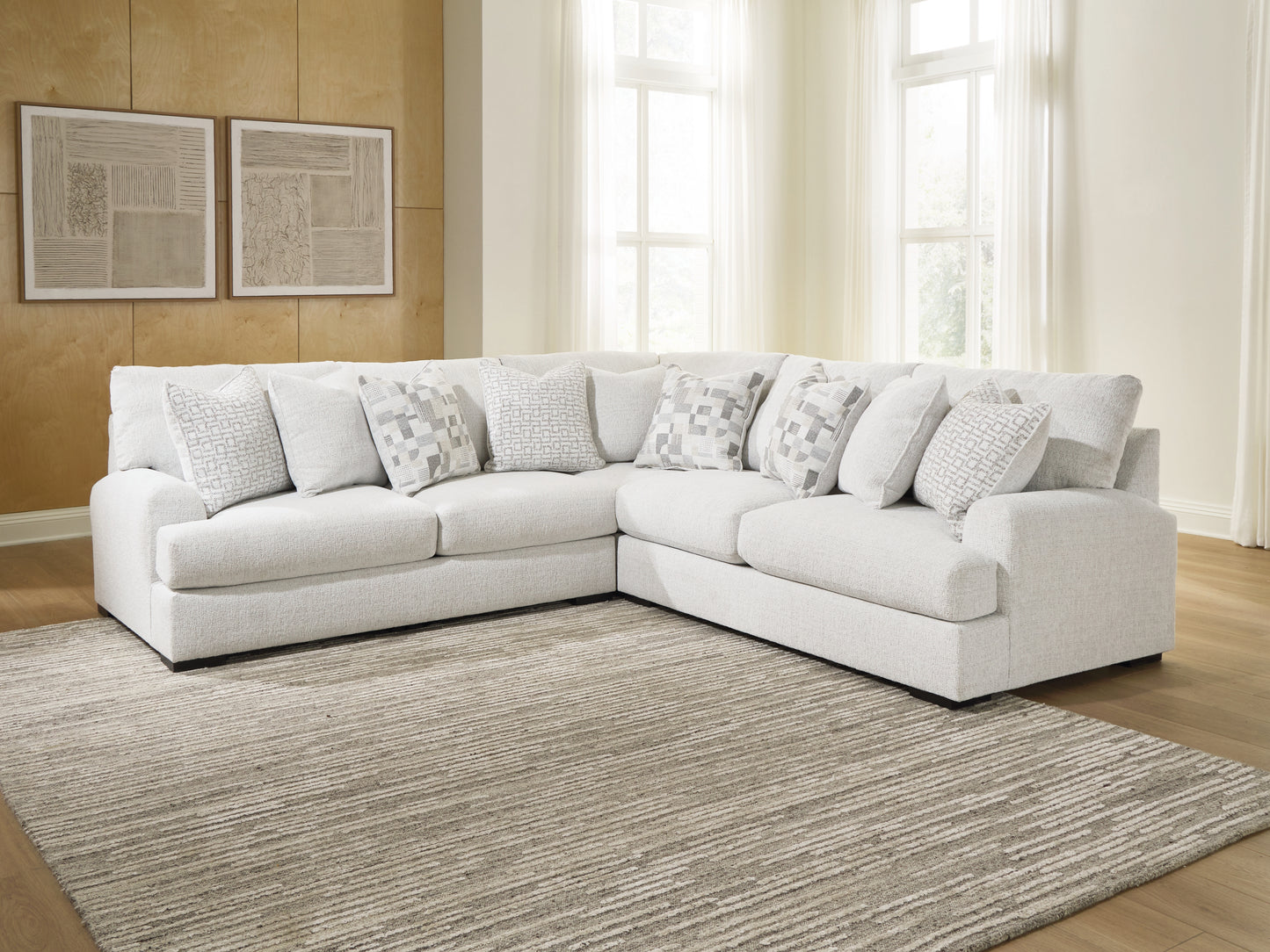 Cape Furniture Outlet - Ashley Furniture - Misty-Lakes Sectional - 3-Piece Sectional / Chalk - PC66906S4