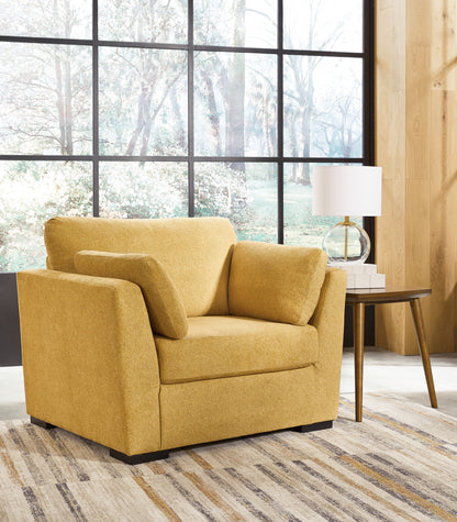 Cape Furniture Outlet - Ashley Furniture - Keerwick Living Room - Chair and a Half / Sunflower - 6750623