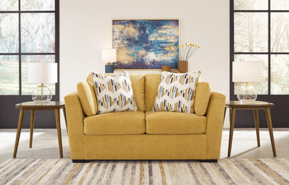 Cape Furniture Outlet - Ashley Furniture - Keerwick Living Room - Loveseat / Sunflower - 6750635