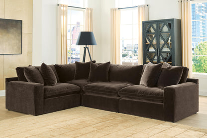 Cape Furniture Outlet - Ashley Furniture - Maxton Heights Sectional - RAF 4-Piece Sectional / Bittersweet - 67807S3