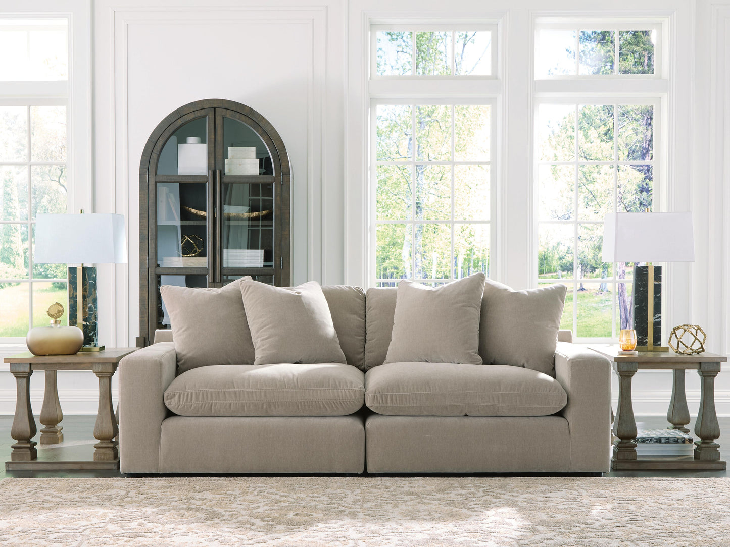 Cape Furniture Outlet - Ashley Furniture - Maxton Heights Sectional - RAF 2-Piece Sectional Sofa / Pebble - 67808S1