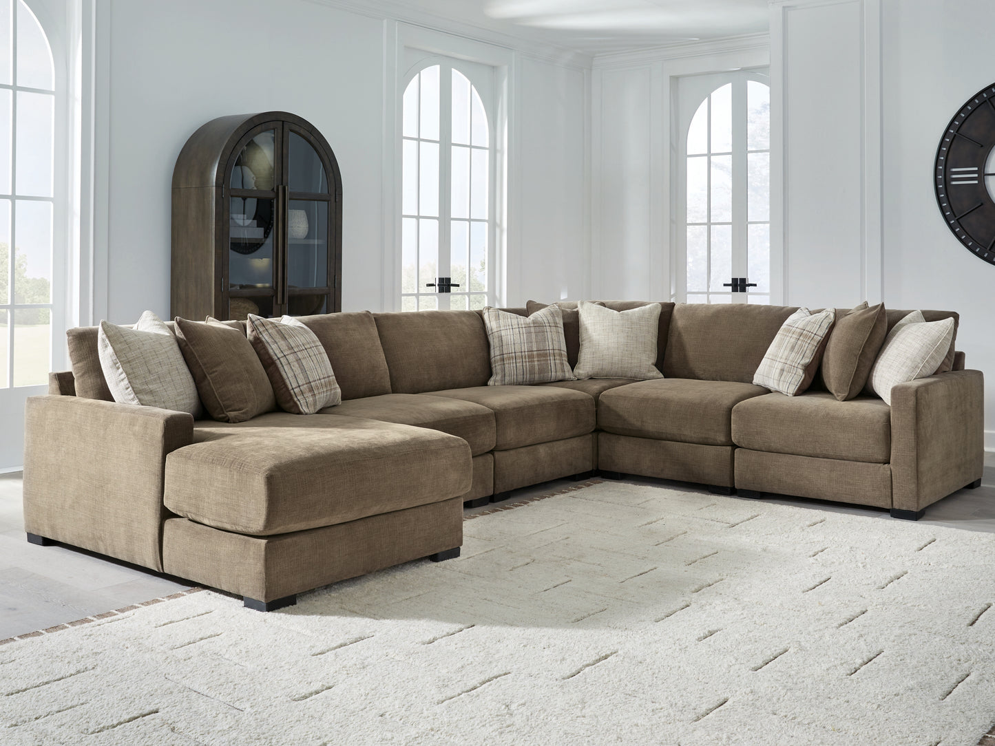 Cape Furniture Outlet - Ashley Furniture - Camellia-Court Sectional - 6-Piece Sectional with Chaise / Coffee - 68207S14