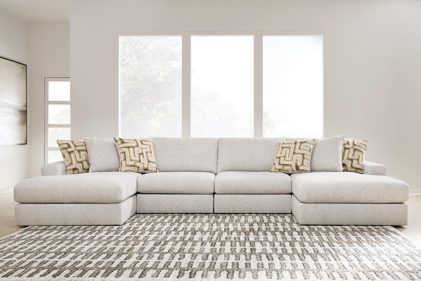 Cape Furniture Outlet - Ashley Furniture - Kestrie 4-Piece Double Chaise Sectional - 4-Piece Double Chaise Sectional - PC68706S9