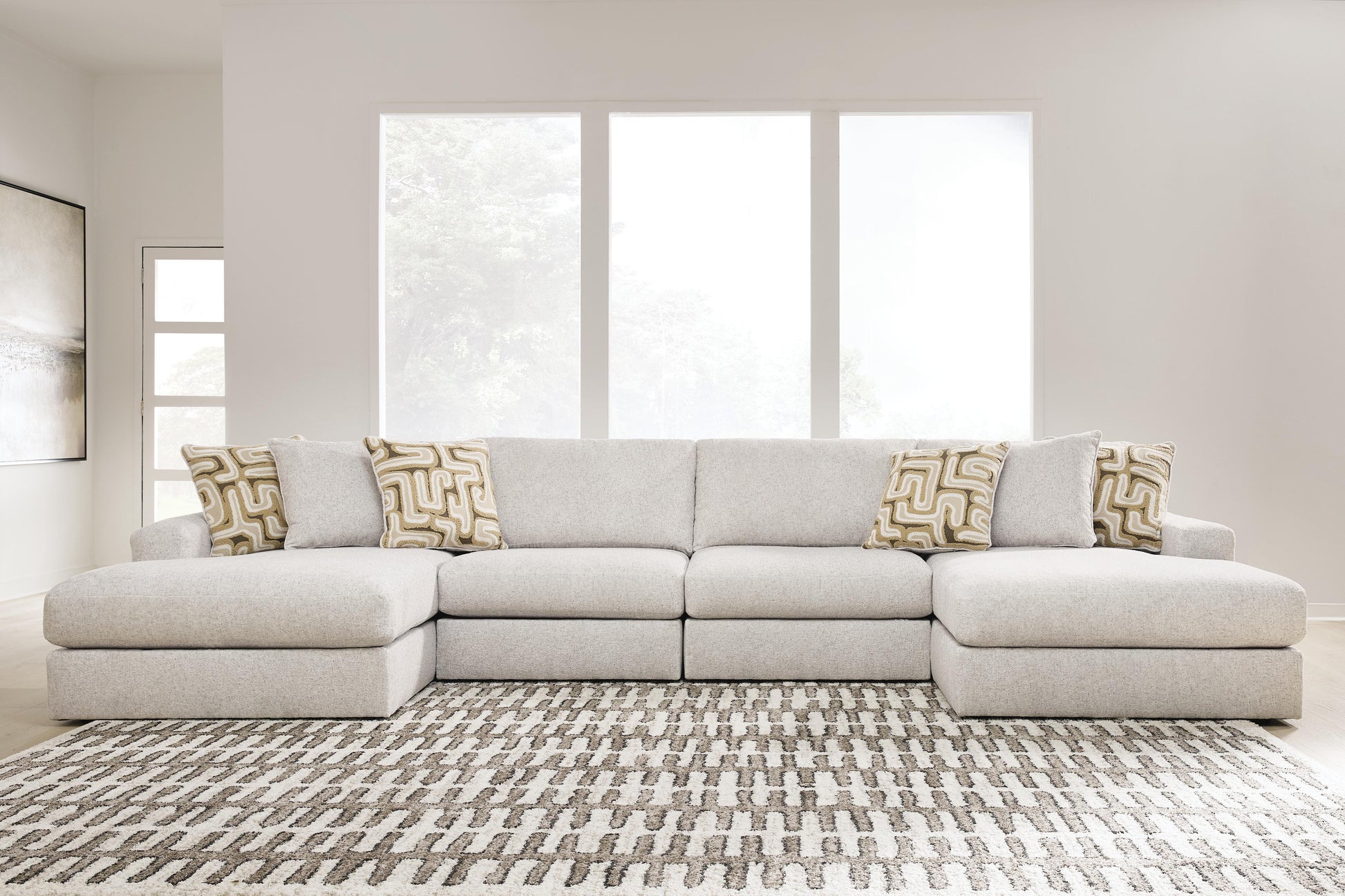 Cape Furniture Outlet - Ashley Furniture - Kestrie 4-Piece Double Chaise Sectional - 4-Piece Double Chaise Sectional - PC68706S9
