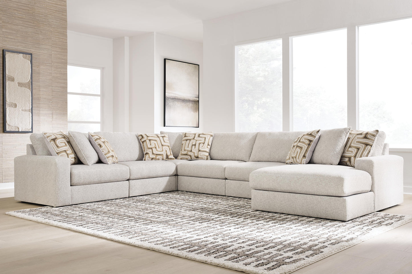 Cape Furniture Outlet - Ashley Furniture - Kestrie Sectional - RAF 6-Piece Sectional with Chaise - PC68706S15