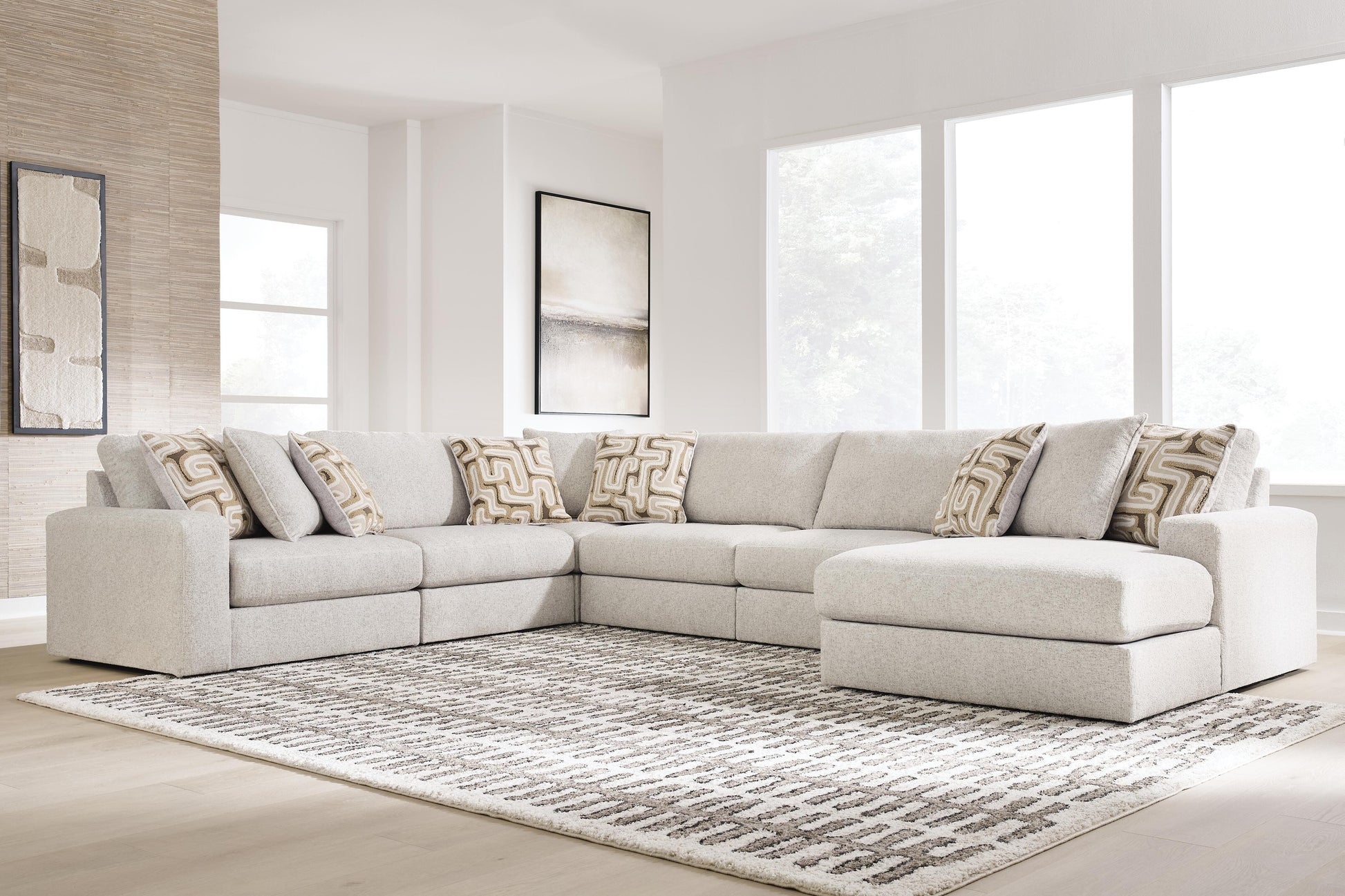 Cape Furniture Outlet - Ashley Furniture - Kestrie Sectional - RAF 6-Piece Sectional with Chaise - PC68706S15