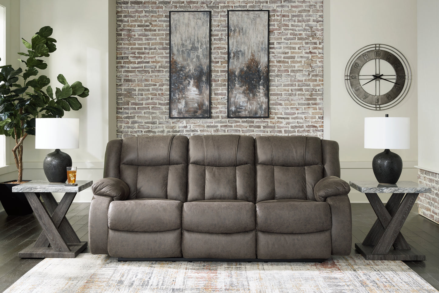 Cape Furniture Outlet - Ashley Furniture - First Base Living Room - Rocker Recliner / Gunmetal - 6880425
