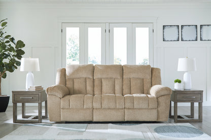 Cape Furniture Outlet - Ashley Furniture - Tip-Off Living Room - PWR REC Sofa with ADJ Headrest / Wheat - 6930515