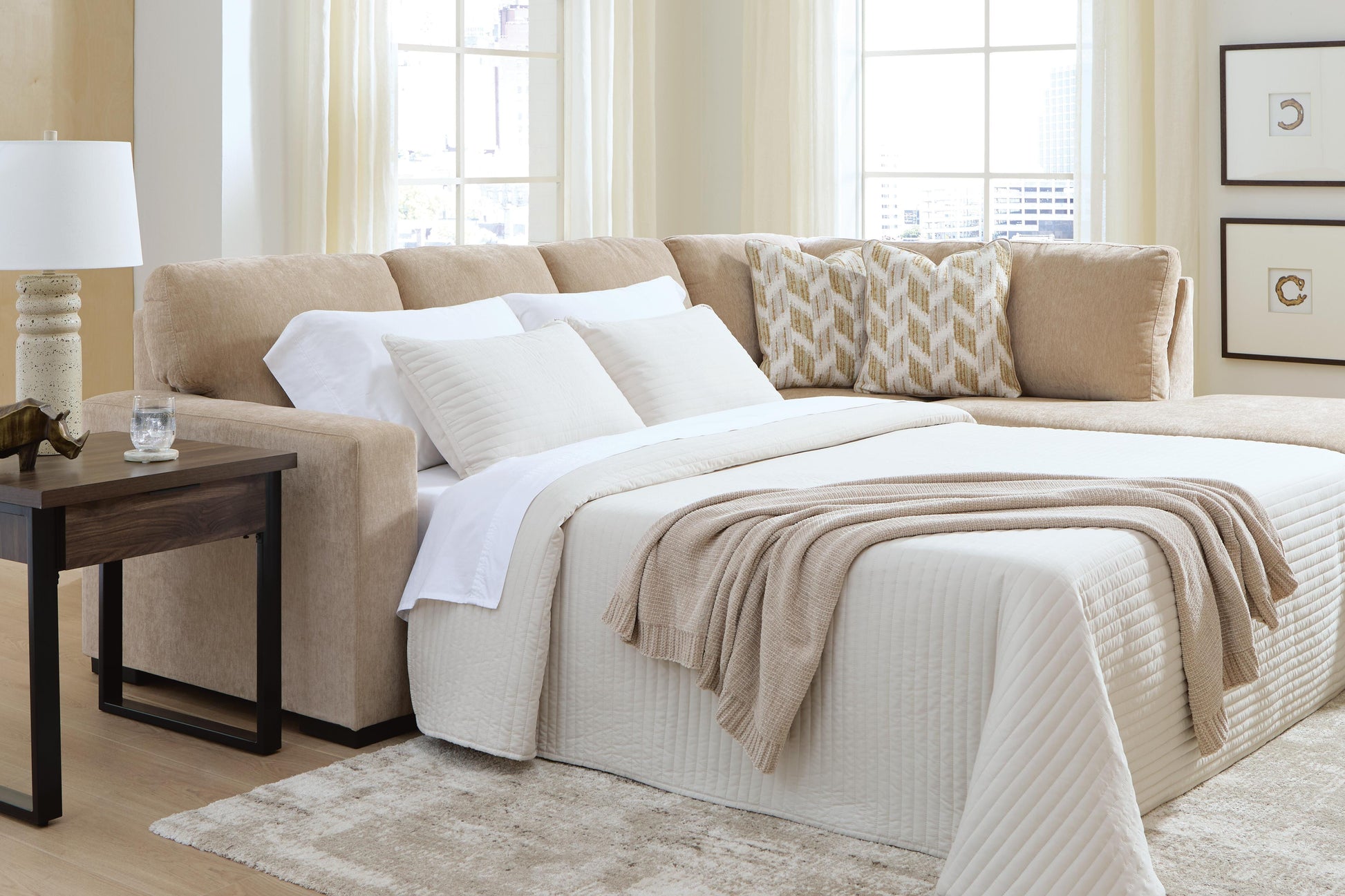 Cape Furniture Outlet - Ashley Furniture - Bridgepoint 2-Piece Sleeper Sectional with Chaise - 2-Piece Sleeper Sectional with Chaise - PC69507S5