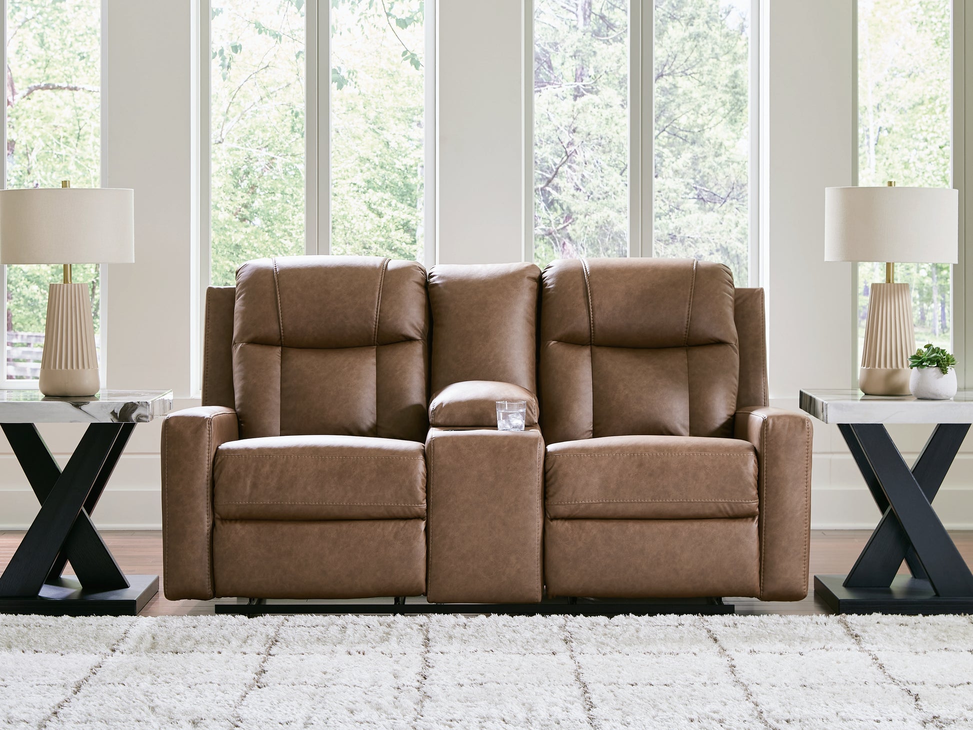 Cape Furniture Outlet - Ashley Furniture - Mackmenville Living Room - DBL Rec Loveseat w/Console - 7471494
