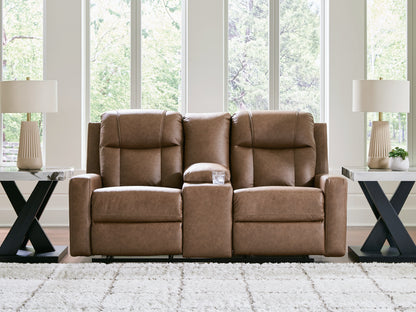 Cape Furniture Outlet - Ashley Furniture - Mackmenville Living Room - DBL Rec Loveseat w/Console - 7471494