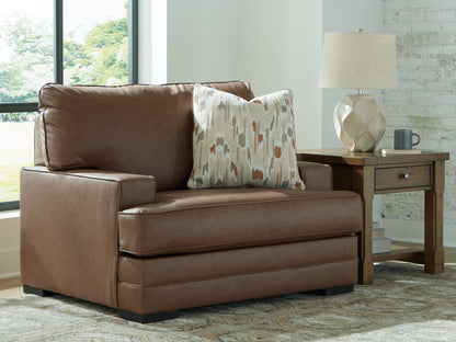 Cape Furniture Outlet - Ashley Furniture - VillaCourt Living Room - Chair and a Half / Caramel - 7490923