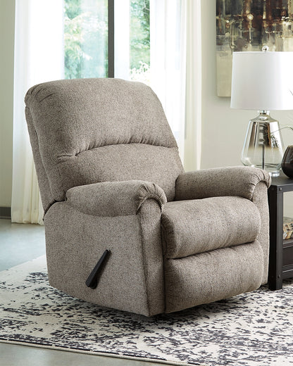 Cape Furniture Outlet - Ashley Furniture - Ballinasloe Living Room - Rocker Recliner / Platinum - 8070225