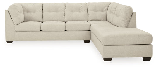 Cape Furniture Outlet - Ashley Furniture - Falkirk Sectional - LAF 2-Piece Sectional with Chaise / Parchment - 80806S2