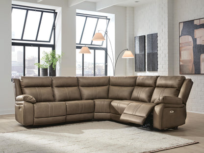 Cape Furniture Outlet - Ashley Furniture - Max-Momentum Sectional - 5-Piece Power Reclining Sectional / Biscotti - PC82305S6