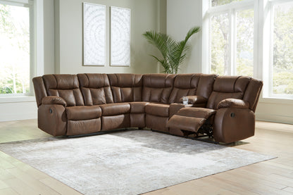 Cape Furniture Outlet - Ashley Furniture - Trail Boys Sectional - 2-Piece Reclining Sectional / Walnut - 82703S1