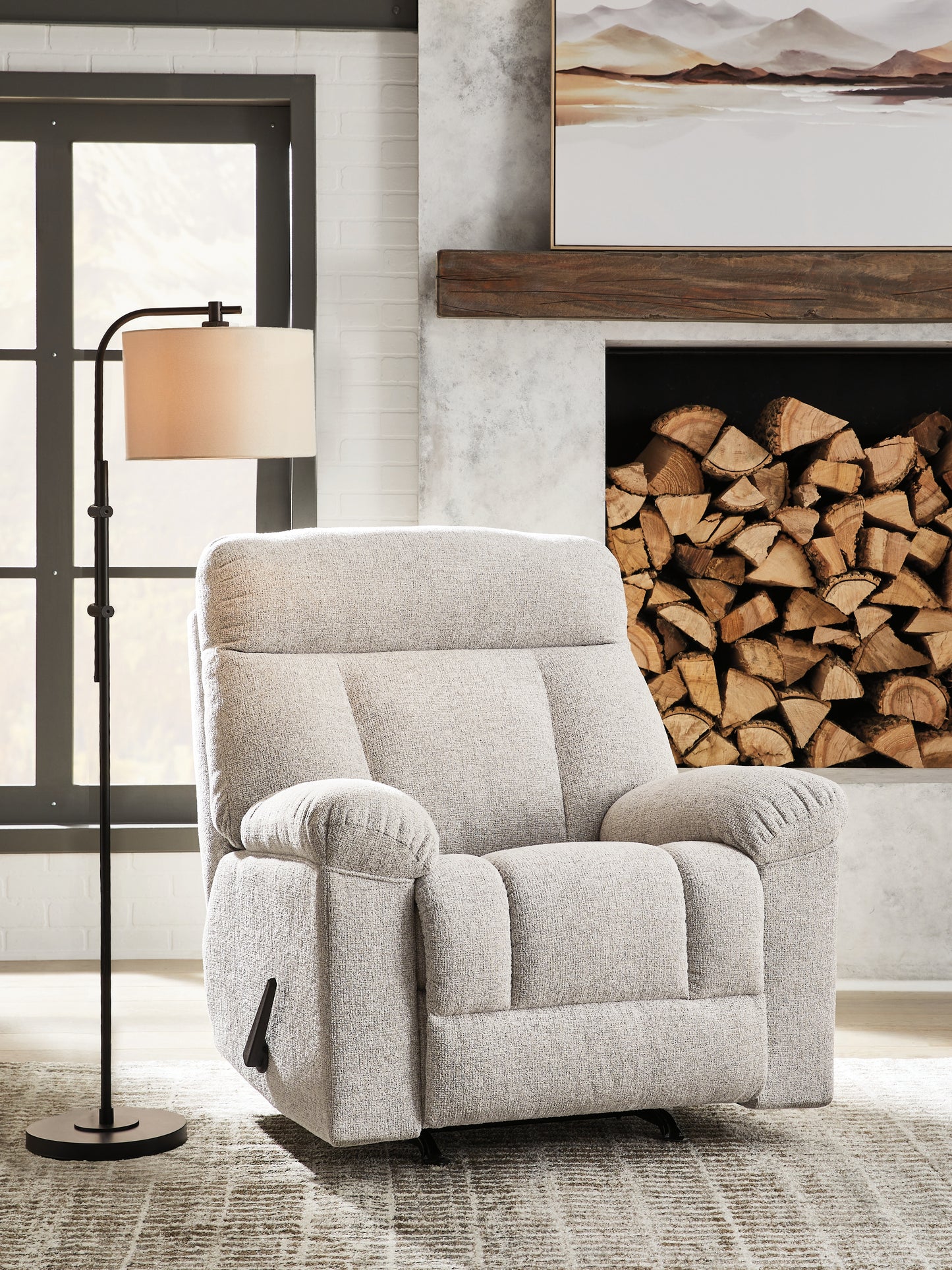 Cape Furniture Outlet - Ashley Furniture - Hoyne Park Living Room - Rocker Recliner / Cobble Stone - PC8281525