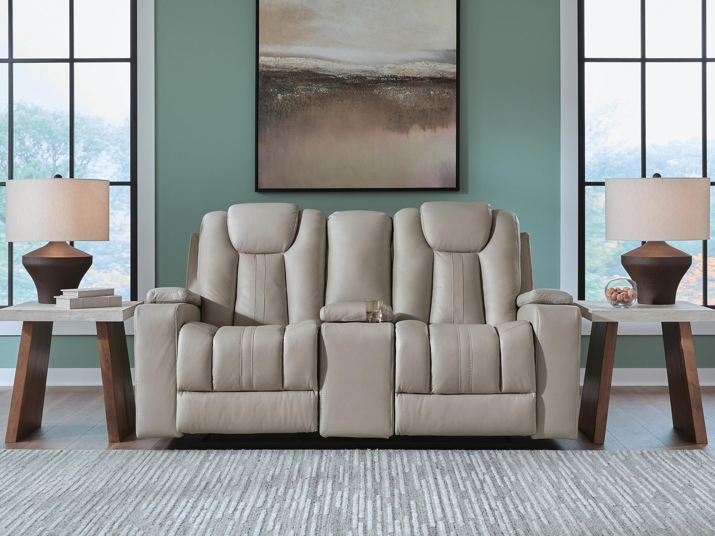 Cape Furniture Outlet - Ashley Furniture - Elevate Edges Living Room - Glider REC Loveseat w/Console / Coin - PC8330543