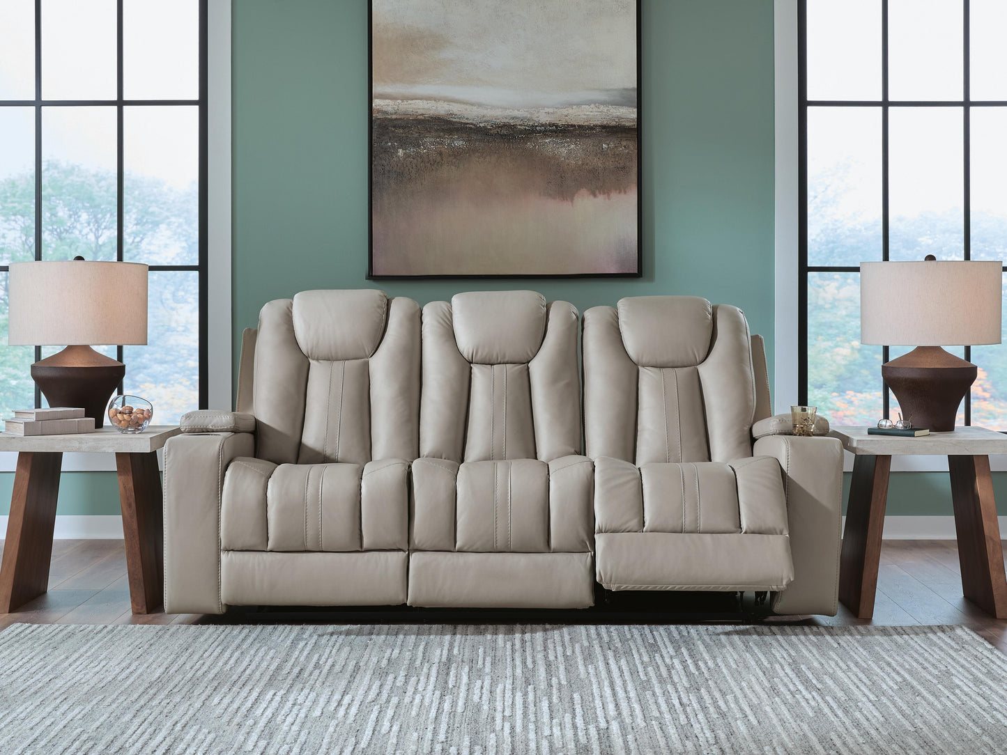 Cape Furniture Outlet - Ashley Furniture - Elevate Edges Living Room - REC Sofa w/Drop Down Table - PC8330589