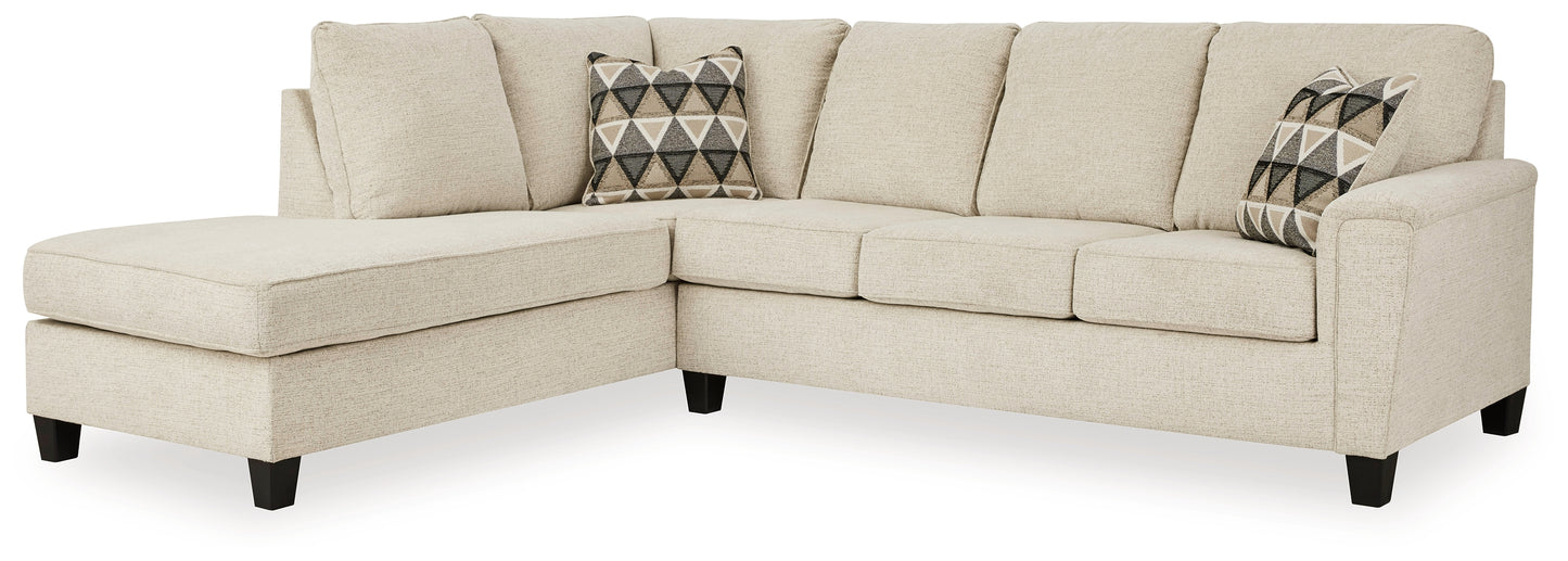 Cape Furniture Outlet - Ashley Furniture - Abinger Sectional - RAF 2-Piece Sleeper Sectional with Chaise / Natural - 83904S3