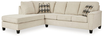 Cape Furniture Outlet - Ashley Furniture - Abinger Sectional - RAF 2-Piece Sleeper Sectional with Chaise / Natural - 83904S3
