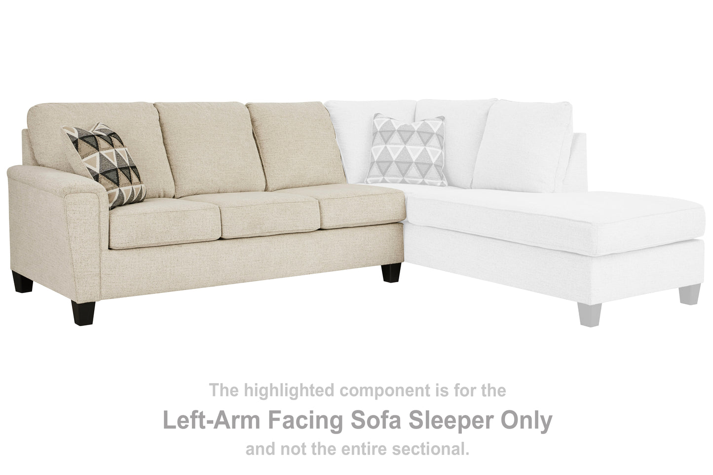 Cape Furniture Outlet - Ashley Furniture - Abinger Sectional - LAF Sofa Sleeper / Natural - 8390469