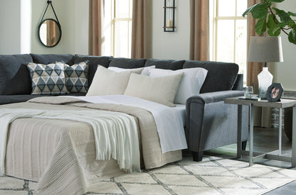 Cape Furniture Outlet - Ashley Furniture - Abinger Sectional - RAF 2-Piece Sleeper Sectional with Chaise / Smoke - 83905S3