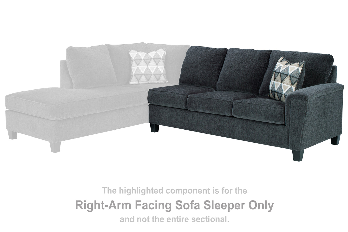 Cape Furniture Outlet - Ashley Furniture - Abinger Sectional - RAF Sofa Sleeper / Smoke - 8390570