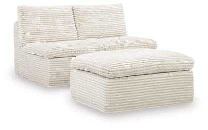 Cape Furniture Outlet - Ashley Furniture - Fannin Sectional - 2 Armless Chairs w/Otto (3/CN) - PC8430431
