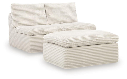 Cape Furniture Outlet - Ashley Furniture - Fannin Sectional - 2 Armless Chairs w/Otto (3/CN) - PC8430431