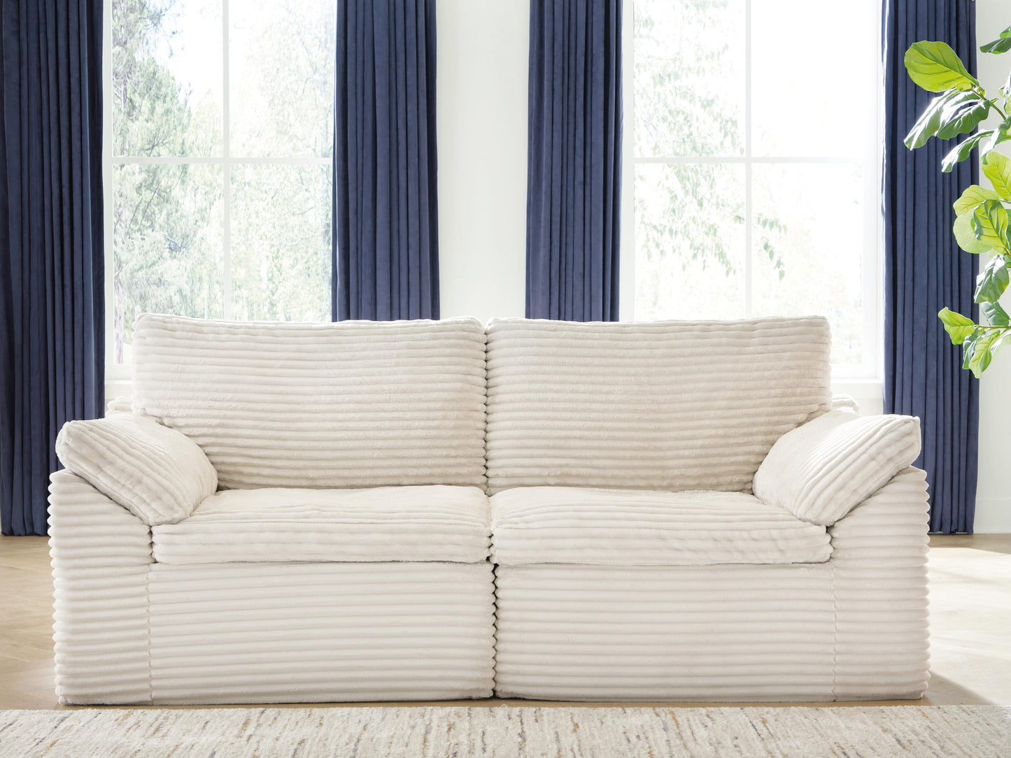 Cape Furniture Outlet - Ashley Furniture - Fannin Sectional - LAF/RAF Corner Chair (Set of 2) / Ivory - PC8430451
