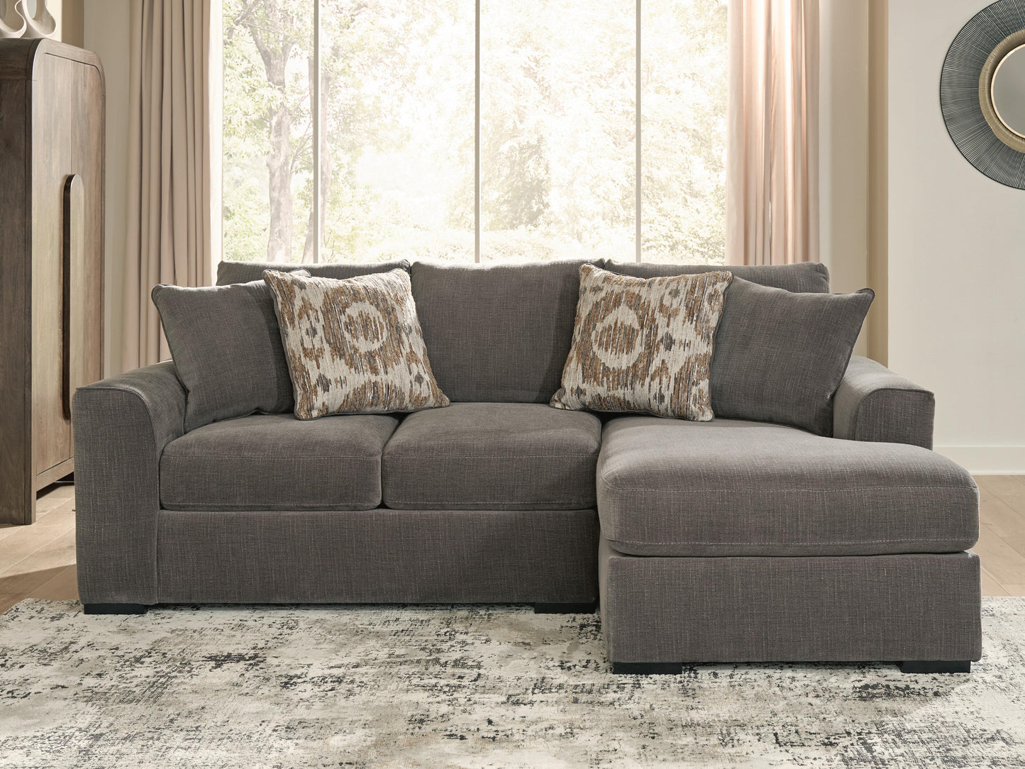 Cape Furniture Outlet - Ashley Furniture - Larson Levee Sectional - RAF 2-Piece Sectional Sofa Chaise / Espresso - PC86205S3