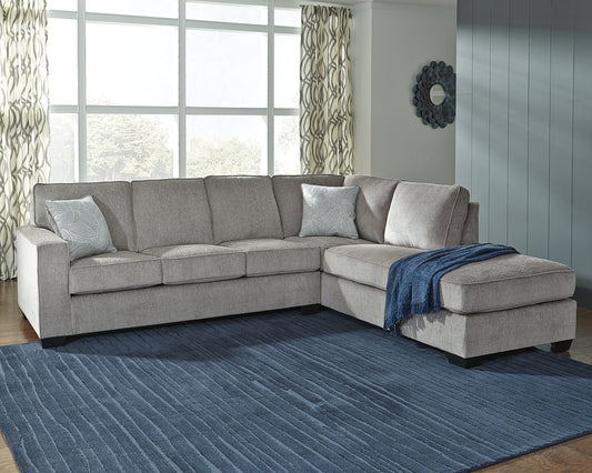 Cape Furniture Outlet - Ashley Furniture - Altari Sectional - RAF 2-Piece Sectional with Chaise / Slate - 87213S1