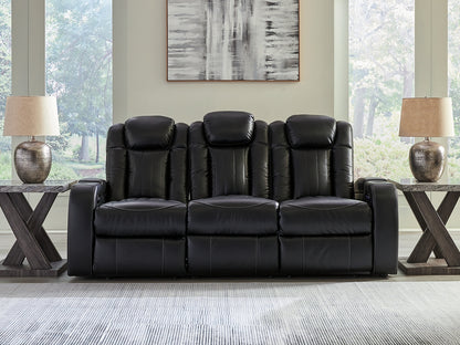 Cape Furniture Outlet - Ashley Furniture - Caveman Den Living Room - PWR Recliner/ADJ Headrest / Midnight - 9070313