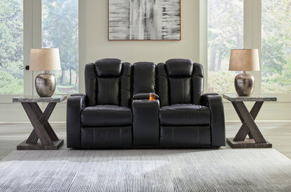 Cape Furniture Outlet - Ashley Furniture - Caveman Den Living Room - PWR REC Loveseat/CON/ADJ HDRST / Midnight - 9070318