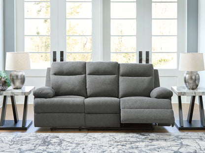 Cape Furniture Outlet - Ashley Furniture - Side-Swipe Living Room - REC Sofa w/Drop Down Table / Charcoal - PC9140689