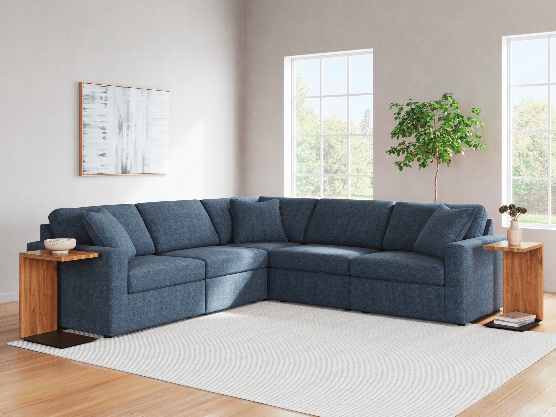 Cape Furniture Outlet - Ashley Furniture - Modmax Sectional - RAF 5-Piece Sectional / Ink - 92101S6