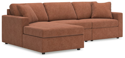 Cape Furniture Outlet - Ashley Furniture - Modmax Sectional - RAF 3-Piece Sectional with Chaise / Spice - 92102S17