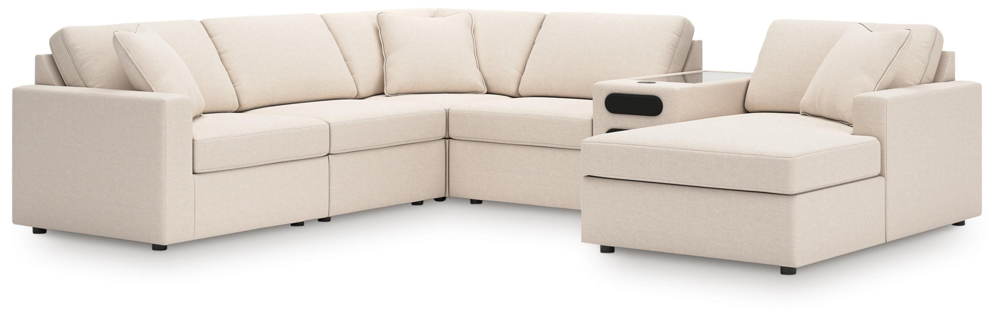 Cape Furniture Outlet - Ashley Furniture - Modmax 6-Piece Sectional with Audio System and Chaise - RAF 6-Piece Sectional with Audio System and Chaise - 92103S51