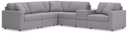 Cape Furniture Outlet - Ashley Furniture - Modmax Sectional - RAF 6-Piece Sectional / Granite - 92104S7