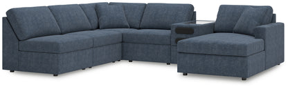 Cape Furniture Outlet - Ashley Furniture - Modmax Sectional - 6-Piece Sectional with Chaise and Audio Console / Ink - 92121S25