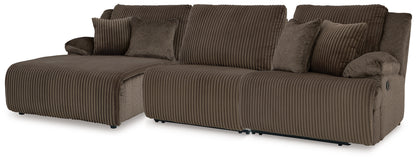 Cape Furniture Outlet - Ashley Furniture - Top Tier Sectional - 3-Piece Sofa Chaise Sectional / Chocolate - 92705S11