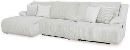 Cape Furniture Outlet - Ashley Furniture - Top Tier Sectional - 4-Piece Reclining Sectional with Chaise / Alloy - 92706S12