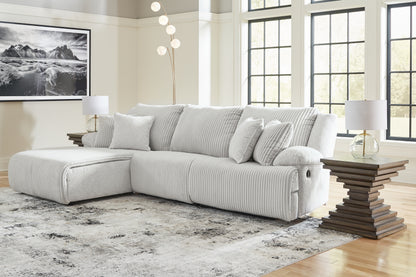 Cape Furniture Outlet - Ashley Furniture - Top Tier Sectional - 3-Piece Reclining Sectional Sofa Chaise / Alloy - 92706S7