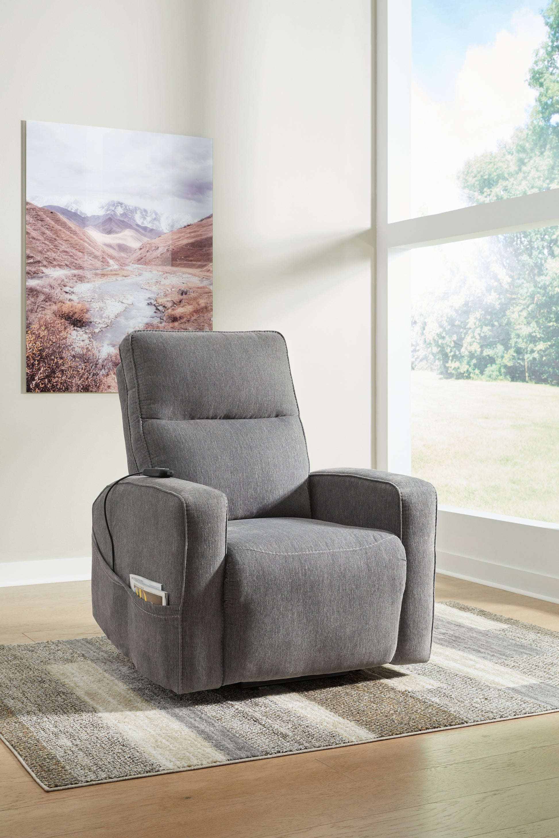 Cape Furniture Outlet - Ashley Furniture - Starganza Living Room - Power Lift Recliner / Gray - 9370412