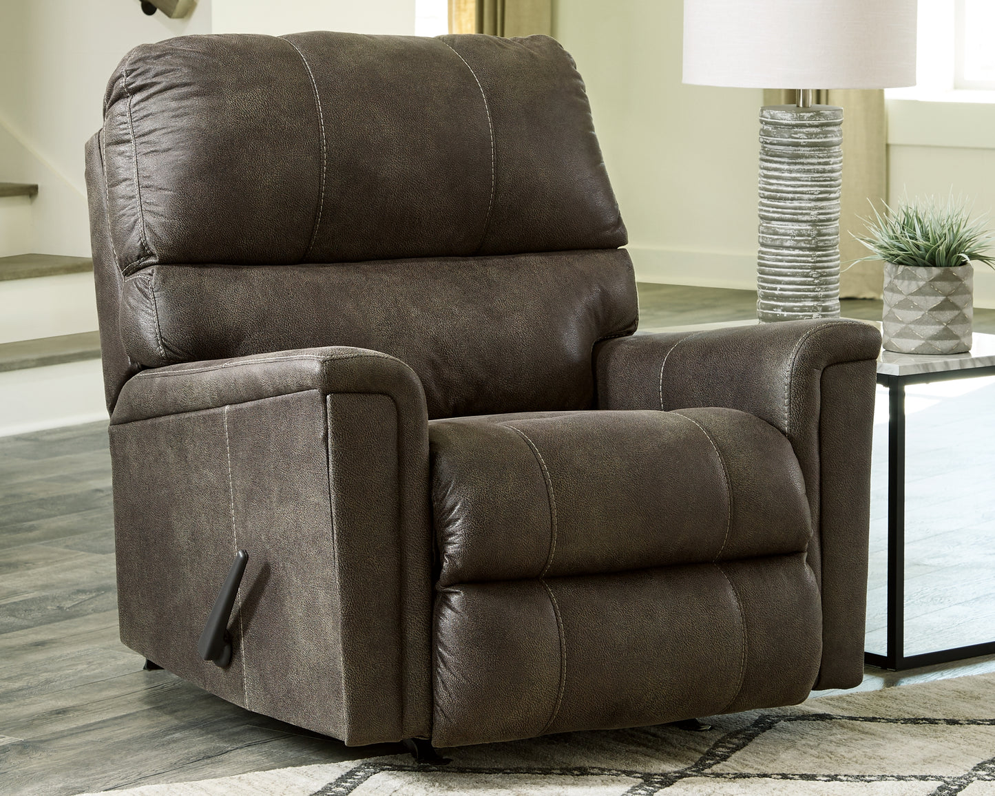 Cape Furniture Outlet - Ashley Furniture - Navi Living Room - Rocker Recliner / Smoke - 9400225