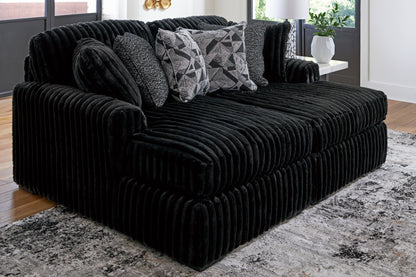 Cape Furniture Outlet - Ashley Furniture - Midnight-Madness Sectional - RAF Super Chaise / Onyx - 98103S8